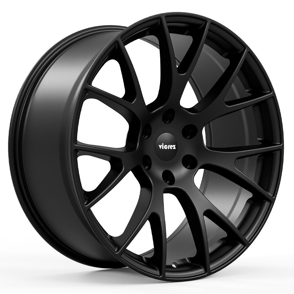 Hellcat Style Matte Black Wheel (22" x 10", +25 Offset, 5x139.7 Bolt Pattern, 77.8 mm Hub)