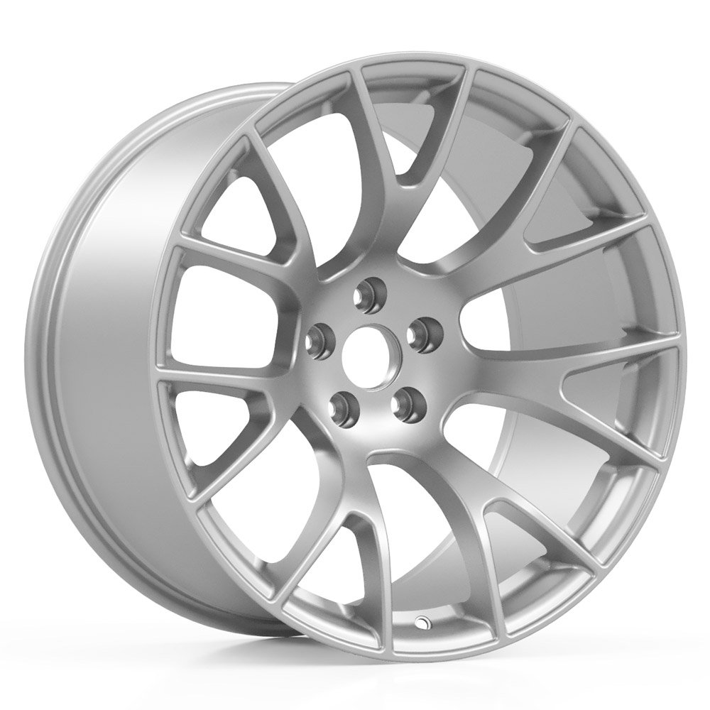 Hellcat Style Widebody Matte Silver Wheel (20"x11", -2.5 Offset, 5x115 Bolt Pattern, 71.6 mm Hub)