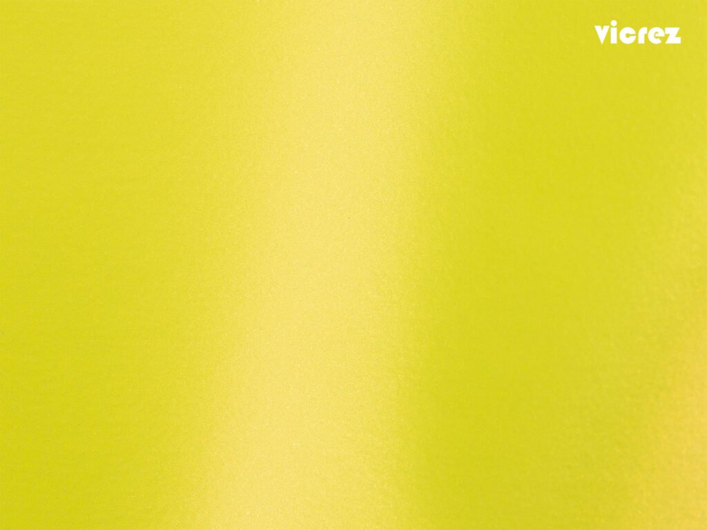 Vicrez Vinyl Car Wrap Film vzv10115 Satin Metallic Fluorescent Yellow 5ft x 60ft (Full Roll)