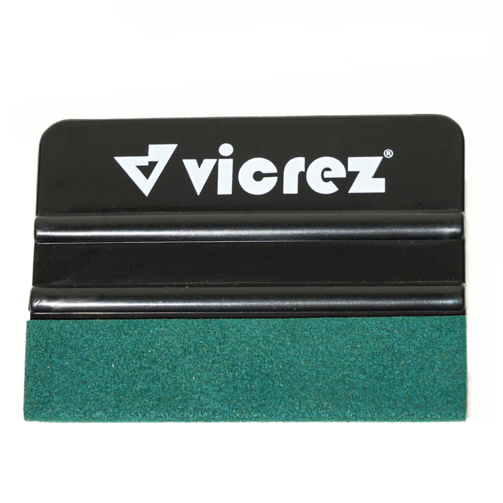 Vicrez Vinyl Squeegee Felt Soft Green Suede